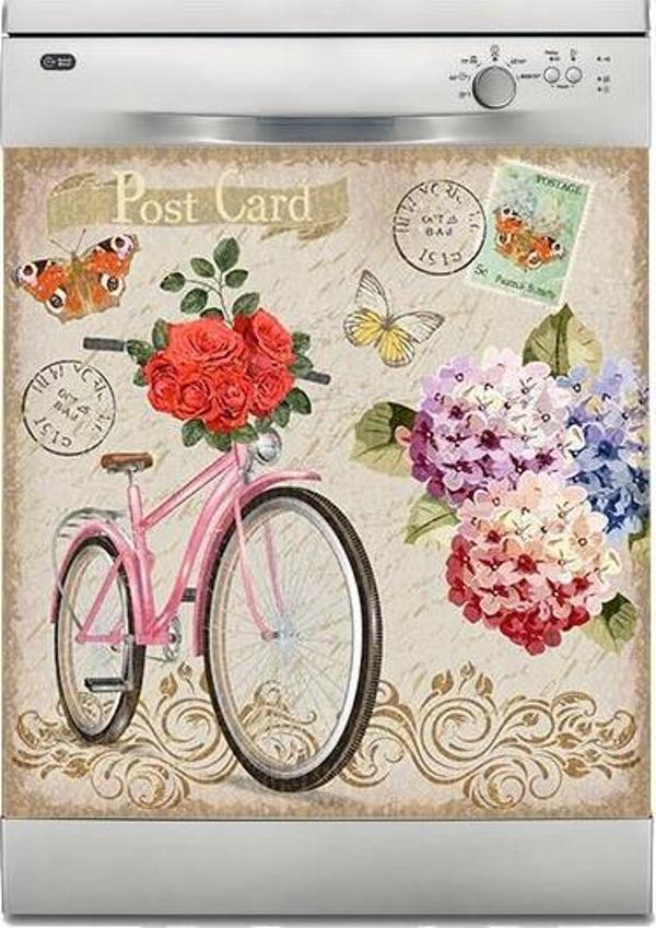 Bulaşık Makinesi Sticker Kaplama Beyaz Eşya Kaplama Postcard - Image 1