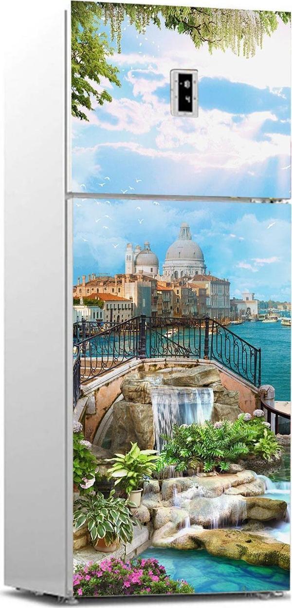 Buzdolabı Sticker Kaplama Dolap Kaplama Etiketi Venedik Kolaj - Image 1