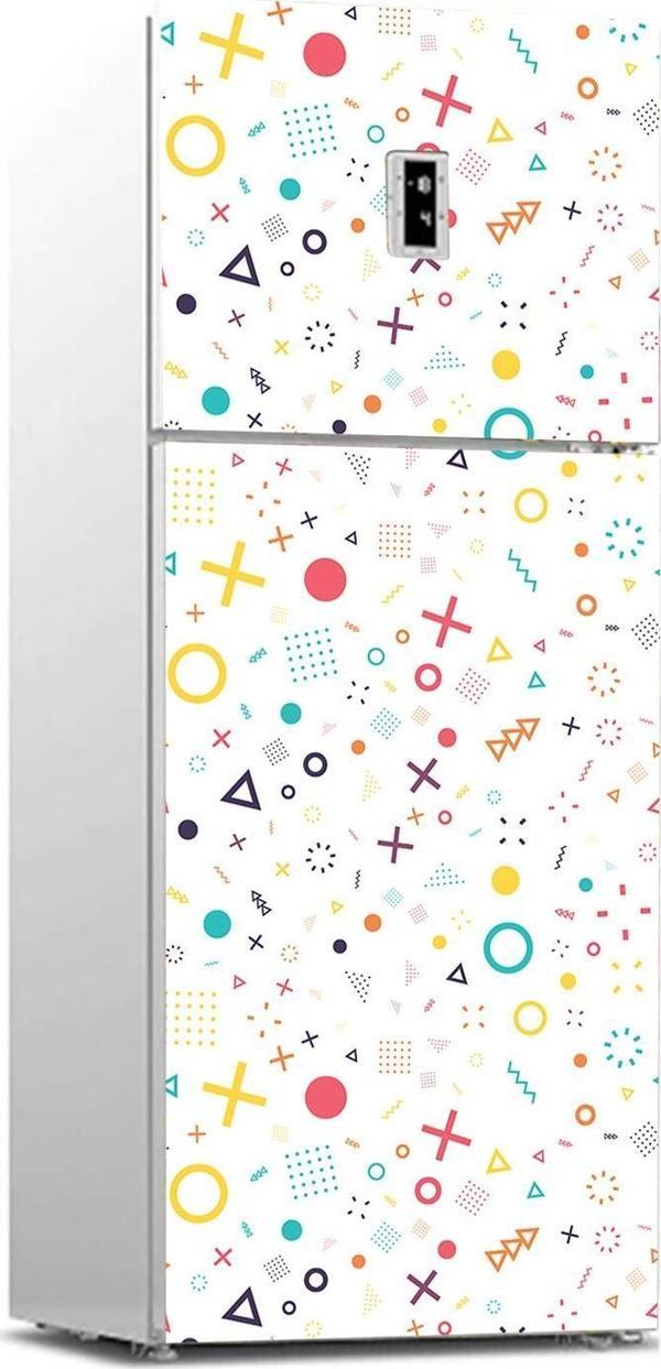 Buzdolabı Sticker Kaplama Dolap Kaplama Etiketi Geometrik Şekiller - Image 1