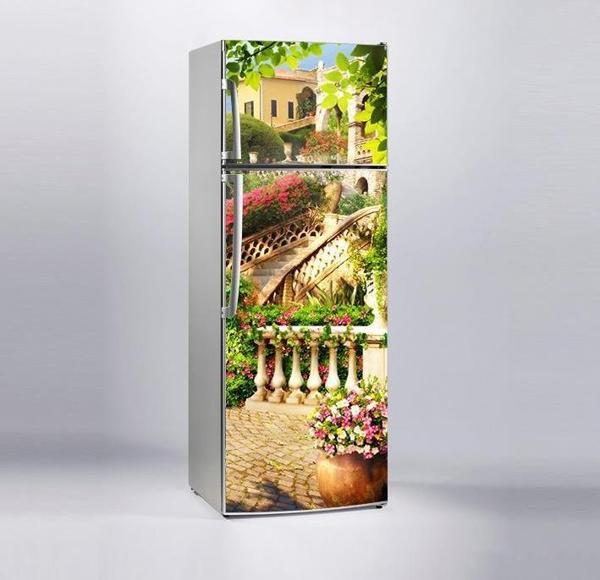 Buzdolabı Sticker Kaplama Dolap Kaplama Etiketi 3D Bahçe Balkon - Image 1