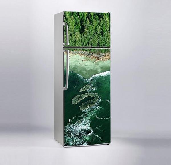 Buzdolabı Sticker Kaplama Dolap Kaplama Etiketi Yeşil Deniz - Image 1