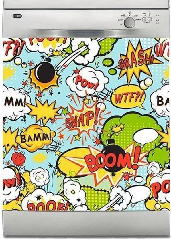 Bulaşık Makinesi Sticker Kaplama Beyaz Eşya Kaplama Bamm Bloom - Image 1