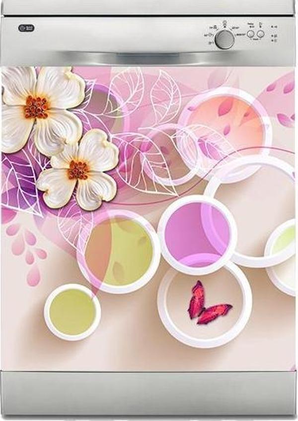 Bulaşık Makinesi Sticker Kaplama Beyaz Eşya Kaplama Renkli Yuvarlak - Image 1
