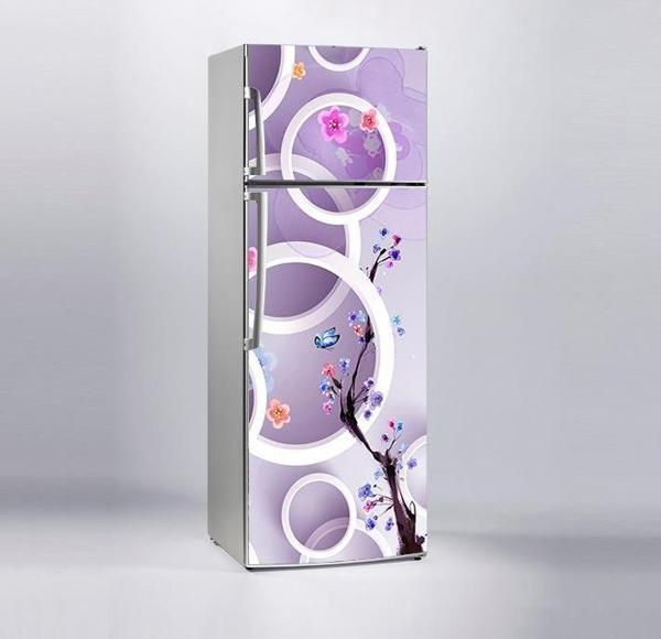 Buzdolabı Sticker Kaplama Dolap Kaplama Etiketi Yuvarlak Ağaç - Image 1