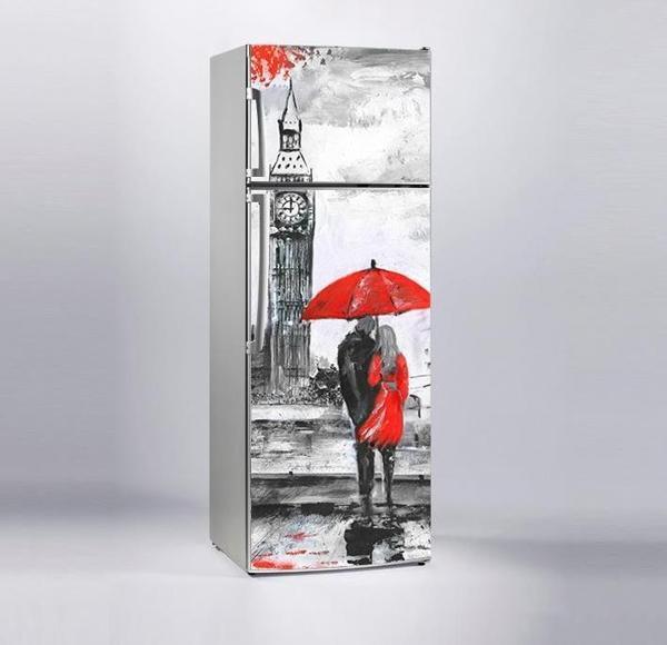 Buzdolabı Sticker Kaplama Dolap Kaplama Etiketi İngiltere Yağlıboya - Image 1
