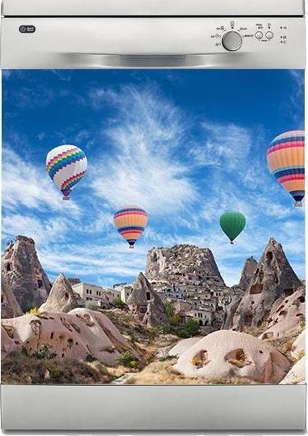 Bulaşık Makinesi Sticker Kaplama Beyaz Eşya Kaplama Kapadokya Balon - Image 1