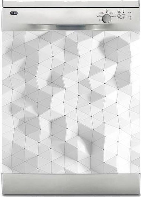 Bulaşık Makinesi Sticker Kaplama Beyaz Eşya Kaplama 3 Boyutlu Geometrik - Image 1