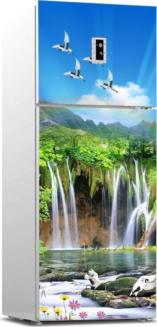 Buzdolabı Sticker Kaplama Dolap Kaplama Etiketi 3d Doğal Görünüm - Image 1