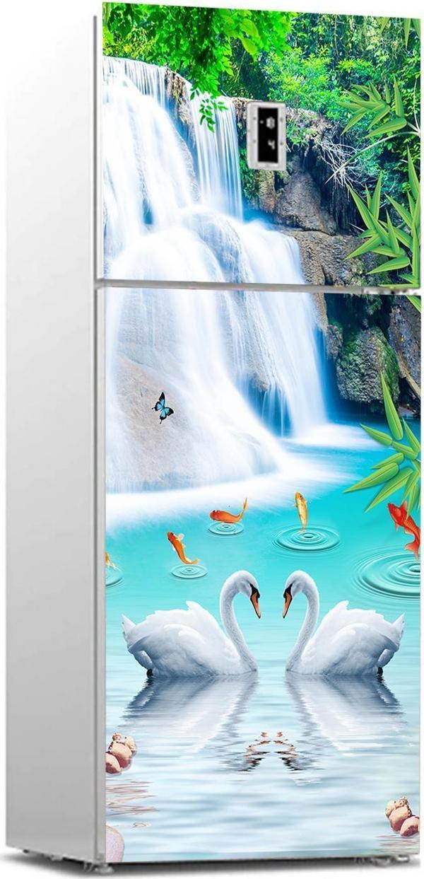 Buzdolabı Sticker Kaplama Dolap Kaplama Etiketi 3d Doğal Şelale - Image 1