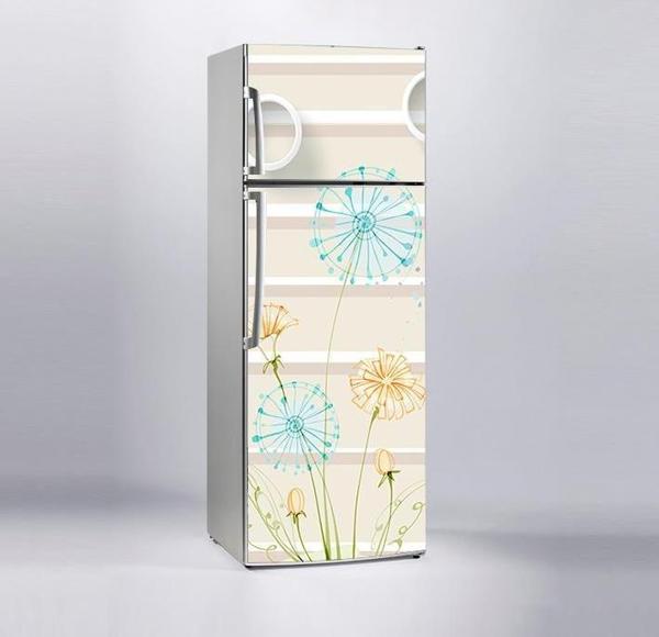 Buzdolabı Sticker Kaplama Dolap Kaplama Etiketi 3D Karahindiba - Image 1