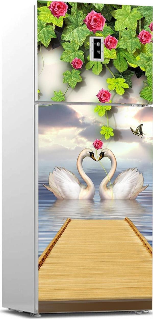 Buzdolabı Sticker Kaplama Dolap Kaplama Etiketi Modern Gölet - Image 1