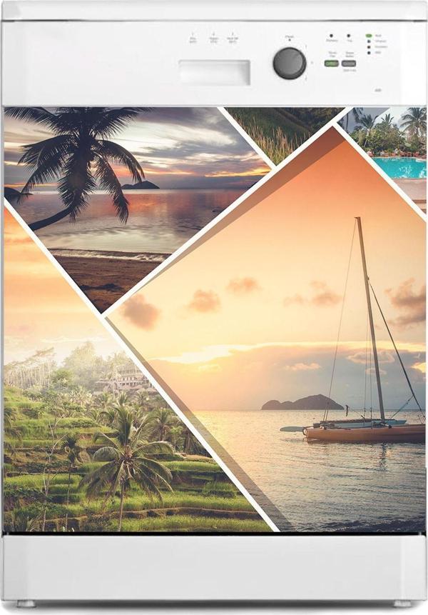 Bulaşık Makinesi Sticker Kaplama Beyaz Eşya Kaplama Seyahat Kolaj - Image 1