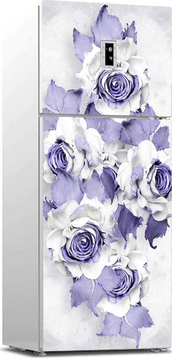 Buzdolabı Sticker Kaplama Dolap Kaplama Etiketi Mor Gül - Image 1