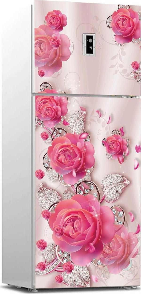 Buzdolabı Sticker Kaplama Dolap Kaplama Etiketi Mücevher Gül - Image 1