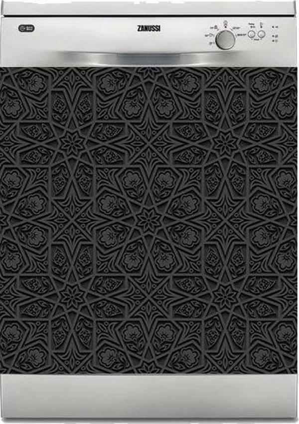 Bulaşık Makinesi Sticker Kaplama Beyaz Eşya Kaplama Siyah Kaplama Desen - Image 1