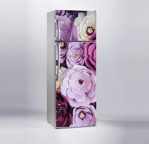 Buzdolabı Sticker Kaplama Dolap Kaplama Etiketi Pembe Güller - Image 1