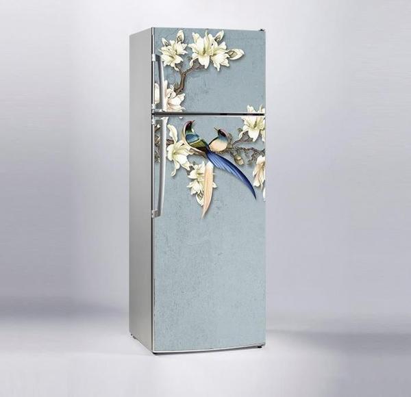 Buzdolabı Sticker Kaplama Dolap Kaplama Etiketi Ağaç Kuşlar - Image 1