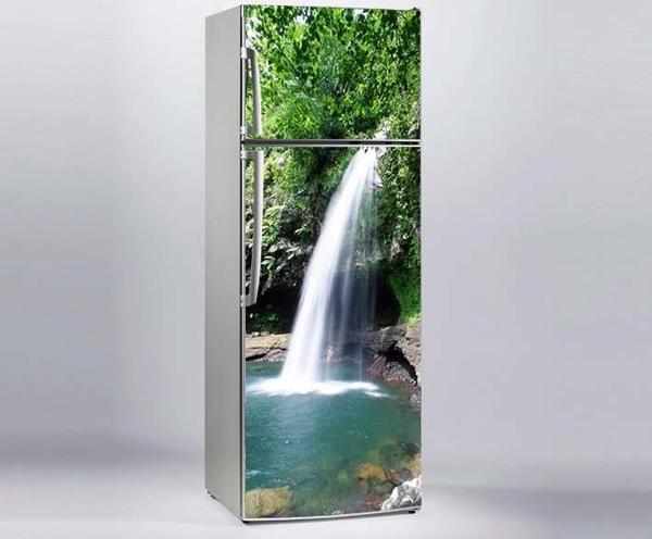 Buzdolabı Sticker Kaplama Dolap Kaplama Etiketi Akan Şelale - Image 1