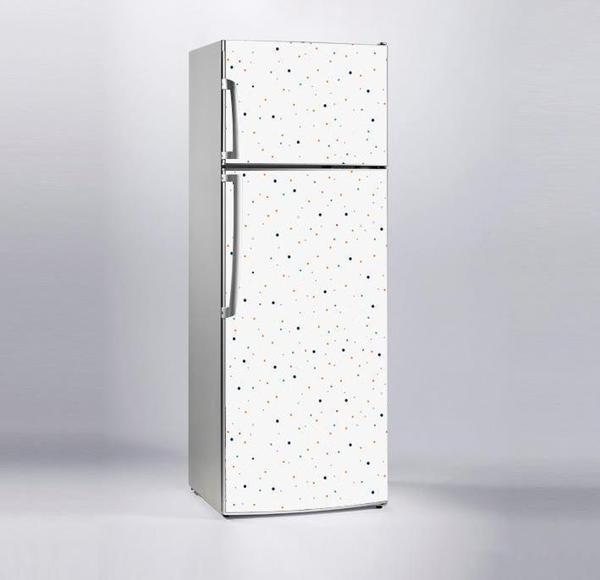 Buzdolabı Sticker Kaplama Dolap Kaplama Etiketi Renkli Puantiye - Image 1