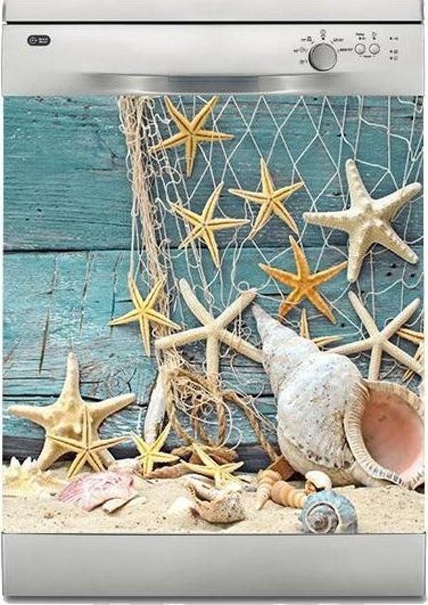 Bulaşık Makinesi Sticker Kaplama Beyaz Eşya Kaplama Starfish - Image 1