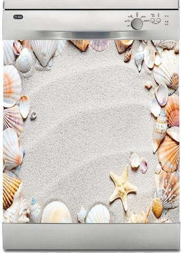 Bulaşık Makinesi Sticker Kaplama Beyaz Eşya Kaplama Deniz Kabukları - Image 1
