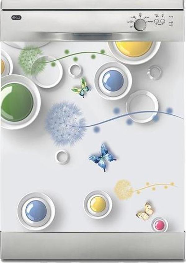 Bulaşık Makinesi Sticker Kaplama Beyaz Eşya Kaplama 3D Modern Tasarım - Image 1