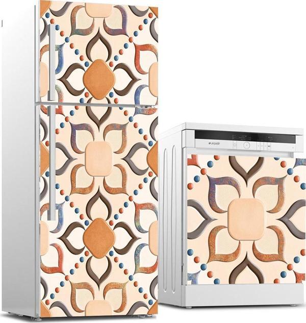 Buzdolabı ve Bulaşık Makinası Beyaz Eşya Sticker Kaplama 3d Seramik Desen - Image 1