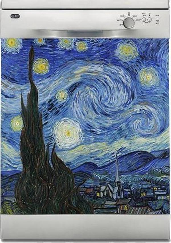 Bulaşık Makinesi Sticker Kaplama Beyaz Eşya Kaplama The Starry Night - Image 1