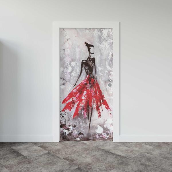 Kapı Giydirme Kapı Sticker Folyosu Kadın Boyama - Image 1