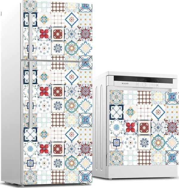 Buzdolabı ve Bulaşık Makinası Beyaz Eşya Sticker Kaplama Fayans Desen - Image 1