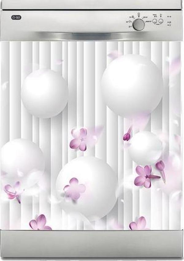 Bulaşık Makinesi Sticker Kaplama Beyaz Eşya Kaplama 3D-Yuvarlak - Image 1