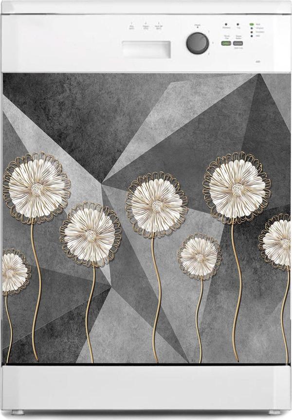 Bulaşık Makinesi Sticker Kaplama Beyaz Eşya Kaplama Üçgen Karahindiba - Image 1