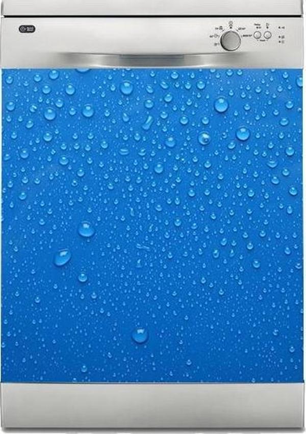 Bulaşık Makinesi Sticker Kaplama Beyaz Eşya Kaplama Mavi Su Damlaları - Image 1