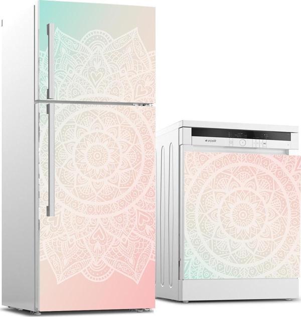 Buzdolabı ve Bulaşık Makinası Beyaz Eşya Sticker Kaplama Mandala - Image 1