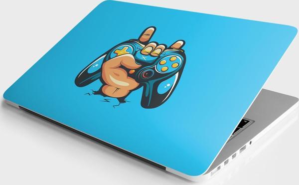 Laptop Sticker Bilgisayar Notebook Pc Kaplama Etiketi Gamer Oyun Kolu Mavi - Image 1