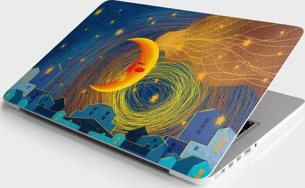 Laptop Sticker Bilgisayar Notebook Pc Kaplama Etiketi Gece Şehir - Image 1