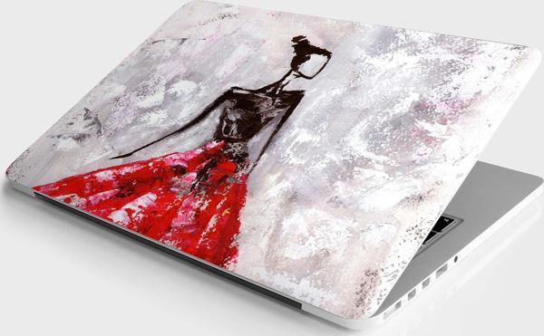 Laptop Sticker Bilgisayar Notebook Pc Kaplama Etiketi Genç Kadın Yağlıboya - Image 1