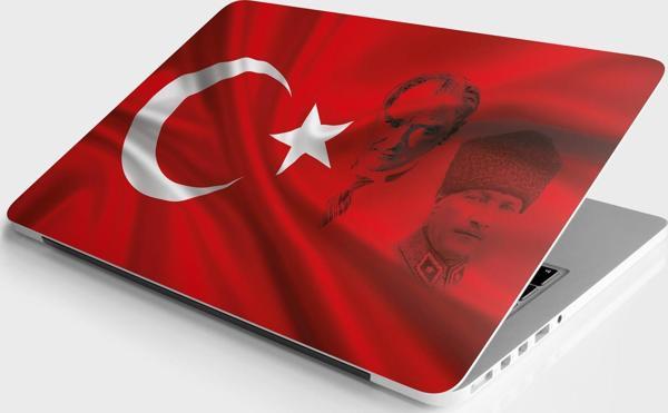 Laptop Sticker Bilgisayar Notebook Pc Kaplama Etiketi Türk Bayrağı Atatürk - Image 1