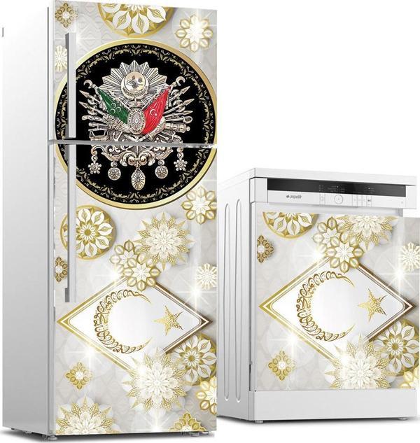 Buzdolabı ve Bulaşık Makinası Beyaz Eşya Sticker Kaplama Osmanlı Arma - Image 1