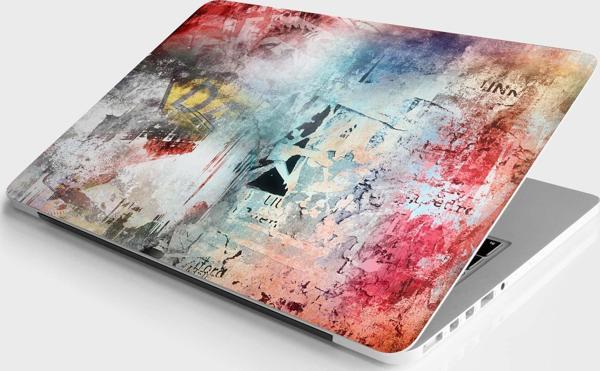 Laptop Sticker Bilgisayar Notebook Pc Kaplama Etiketi Grunge Renkli - Image 1