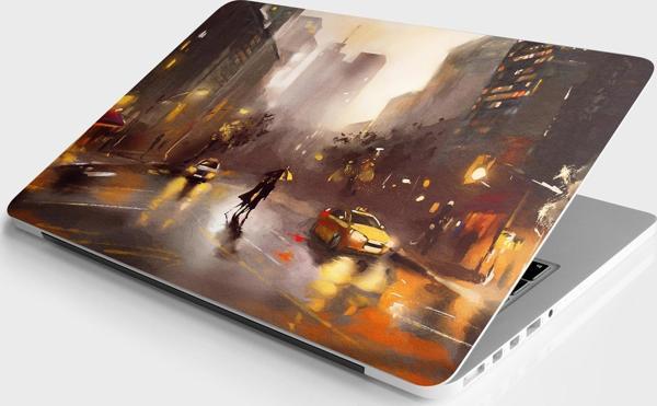 Laptop Sticker Bilgisayar Notebook Pc Kaplama Etiketi Yağlıboya Newyork - Image 1