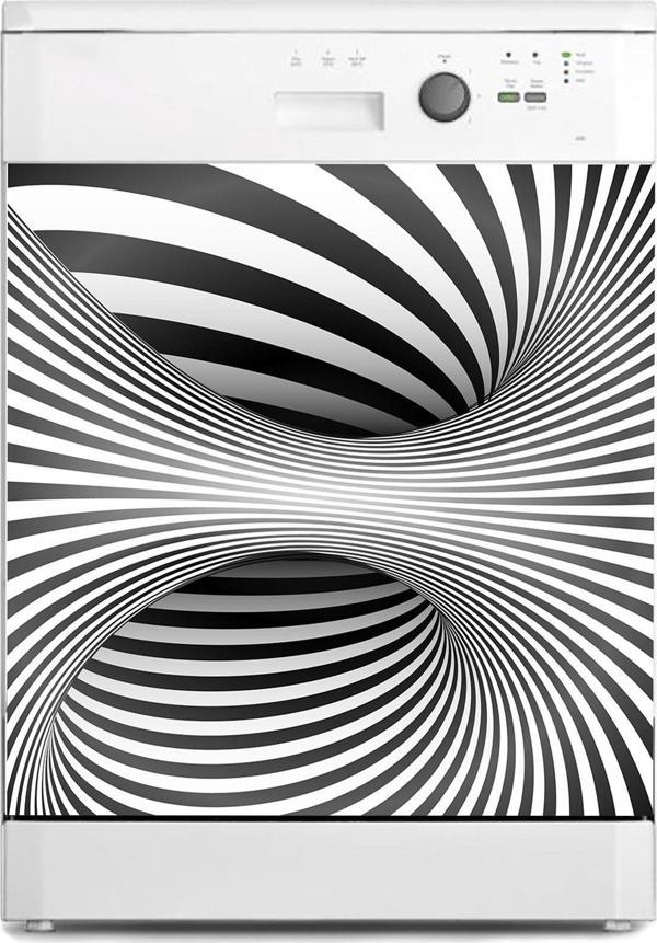 Bulaşık Makinesi Sticker Kaplama Beyaz Eşya Kaplama Optik Yanılsama - Image 1