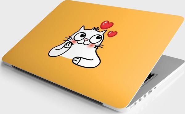 Laptop Sticker Bilgisayar Notebook Pc Kaplama Etiketi Kedi Kalpler - Image 1
