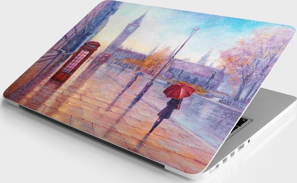 Laptop Sticker Bilgisayar Notebook Pc Kaplama Etiketi Londra Sokak Manzarası - Image 1