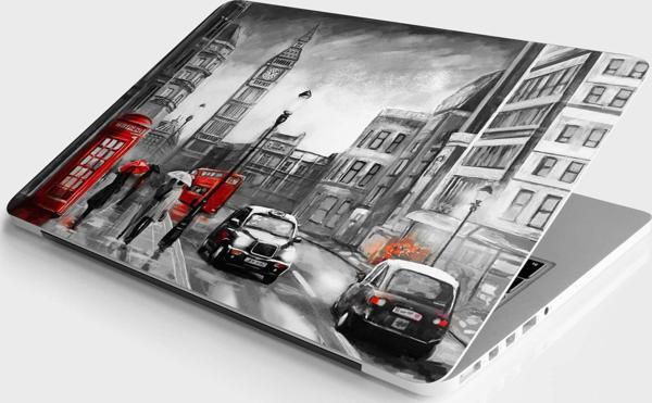Laptop Sticker Bilgisayar Notebook Pc Kaplama Etiketi Londra Yağlıboya - Image 1