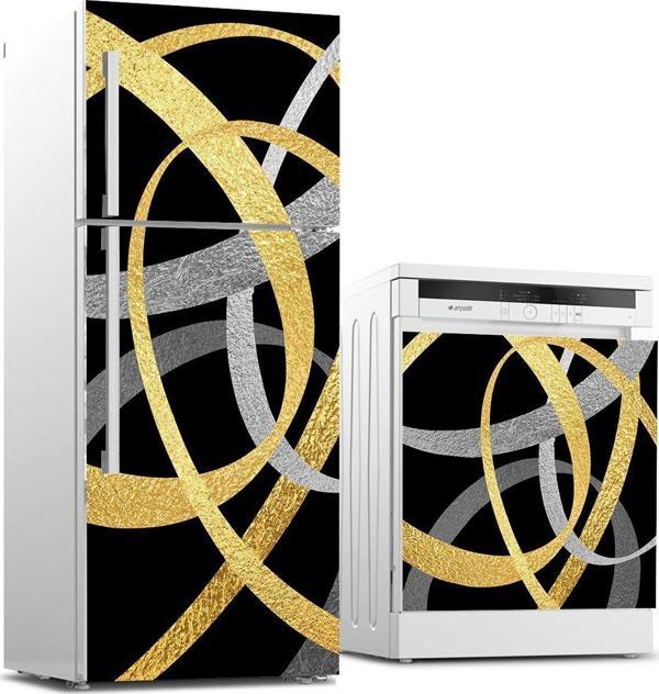 Buzdolabı ve Bulaşık Makinası Beyaz Eşya Sticker Kaplama Soyut Desen - Image 1