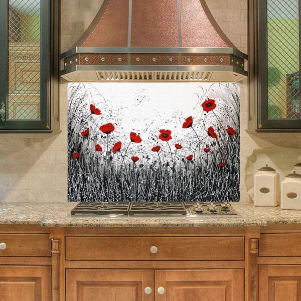 Mutfak Duvar Tezgah Arası Ocak Arkası Sticker Kaplama Laleler - Image 1