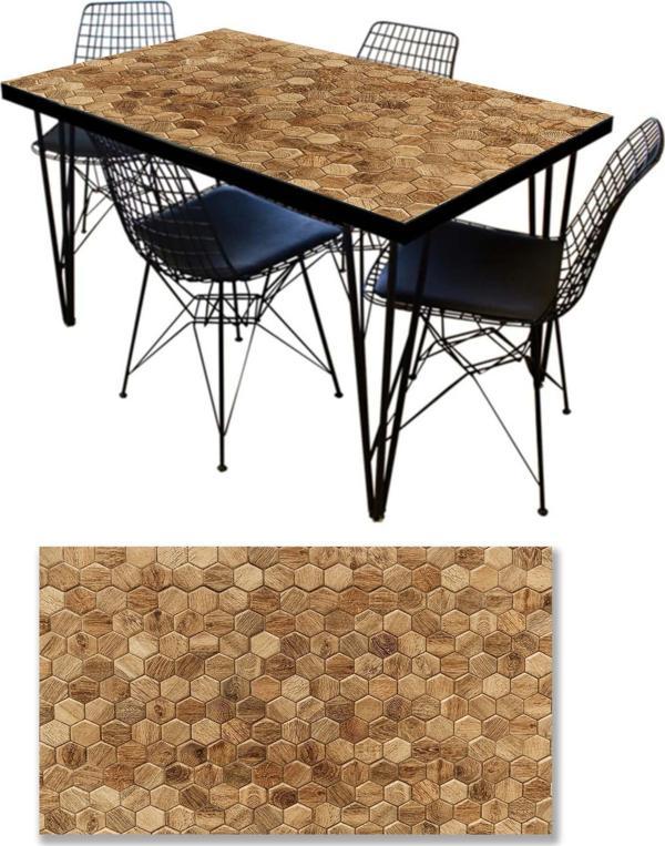 Masa Kaplama Folyosu Mobilya Masa Kaplama Folyoları Ahşap Bal Peteği - Image 1