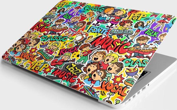 Laptop Sticker Bilgisayar Notebook Pc Kaplama Etiketi Music Bomb - Image 1