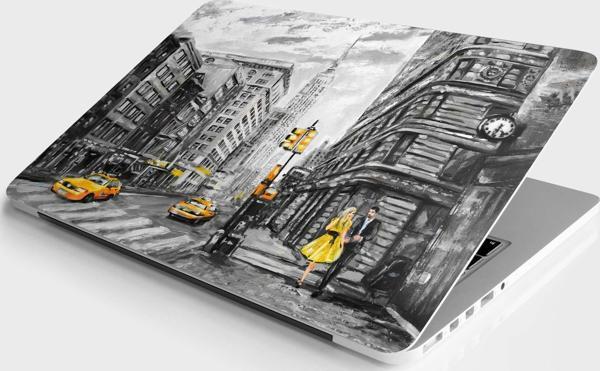 Laptop Sticker Bilgisayar Notebook Pc Kaplama Etiketi Newyork Yağlıboya - Image 1